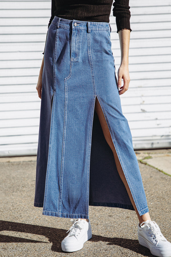 sweet-talking-denim-midi-skirt Flying Tomato-Sophia's StyleSKIRTS-1